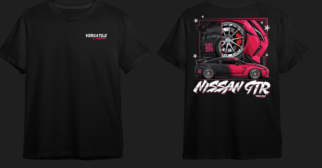 Versatile T-shirt "GTR Pink fade"